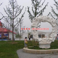 西方小孩石雕，漢白玉景觀石雕