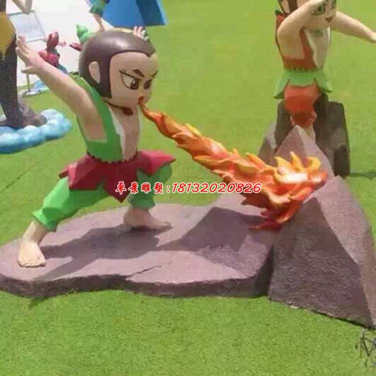 玻璃鋼葫蘆娃雕塑，玻璃鋼動(dòng)畫人物雕塑 (3)