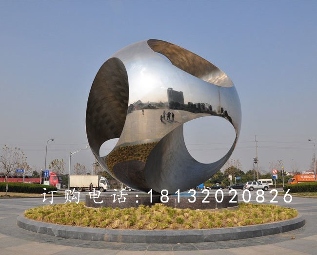 不銹鋼球雕塑，廣場球不銹鋼雕塑