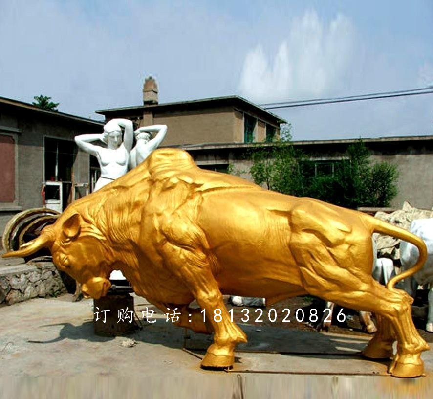 銅牛雕塑，廣場銅雕牛雕塑