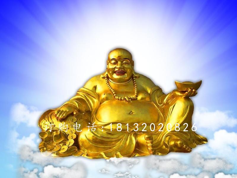 彌勒佛銅雕，鑄銅彌勒佛雕塑 (3)
