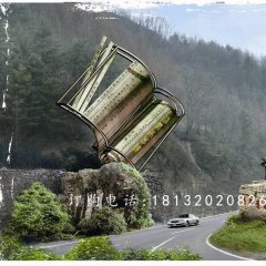 不銹鋼竹簡雕塑，不銹鋼地方雕塑