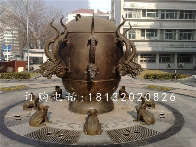 地震儀銅雕，地理學院景觀銅雕