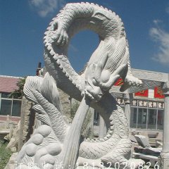 景觀石雕龍，大理石龍雕塑