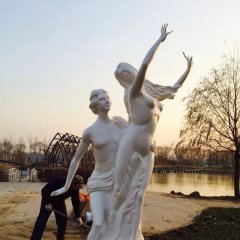 玻璃鋼西方人物雕塑，玻璃鋼情侶雕塑