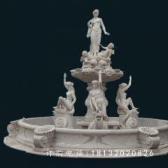西方石雕噴泉，廣場石雕