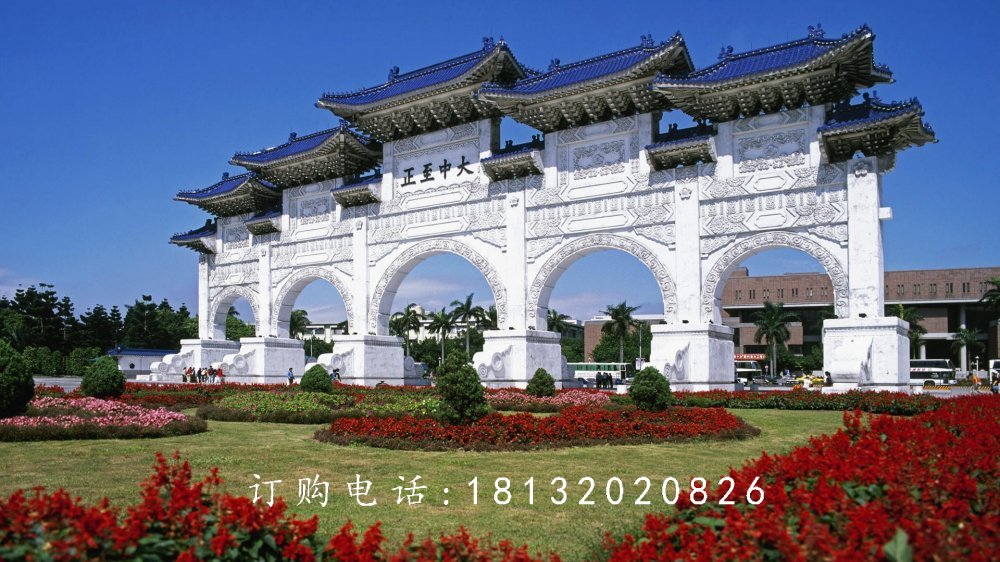 石雕牌坊，五門牌坊，廣場牌坊雕塑 (1)