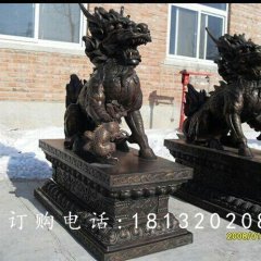 麒麟銅雕，古代神獸銅雕