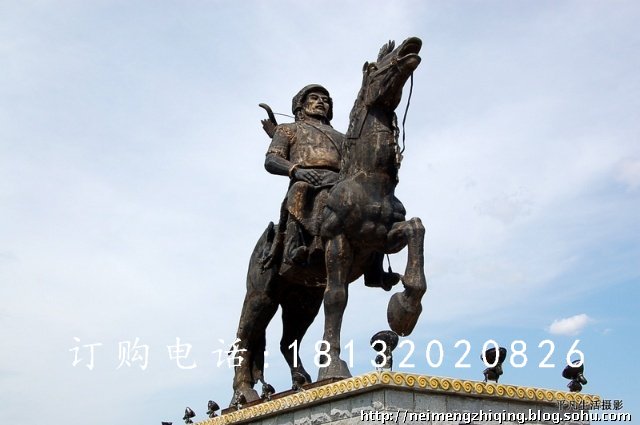 銅雕人物騎馬，廣場(chǎng)景觀雕塑