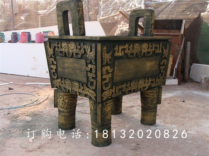 銅雕鼎，四腳鼎，廣場(chǎng)銅鼎雕塑