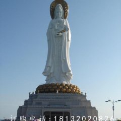 觀音菩薩石雕，三面觀音菩薩石雕，大型觀音菩薩石雕