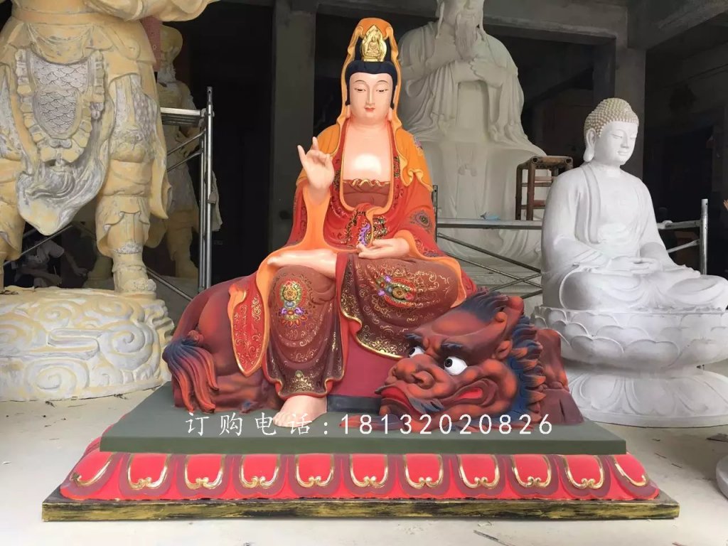 玻璃鋼觀音菩薩雕塑,彩繪佛像雕塑