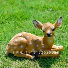 玻璃鋼小鹿，玻璃鋼仿真動物雕塑
