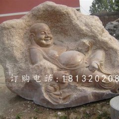 彌勒佛石雕，石材佛像雕塑