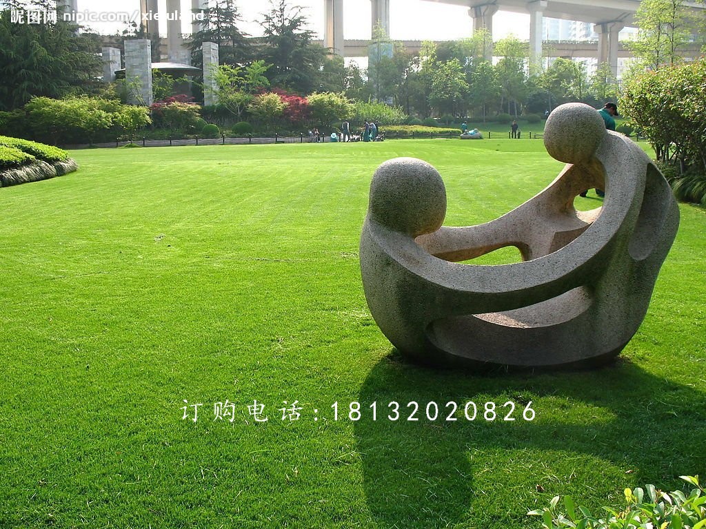 抽象人物石雕，公園抽象人物石雕