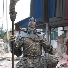 持刀關(guān)公銅雕，坐著的關(guān)公銅雕