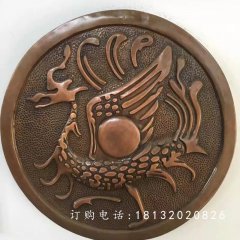 黃銅浮雕，古代神獸銅浮雕