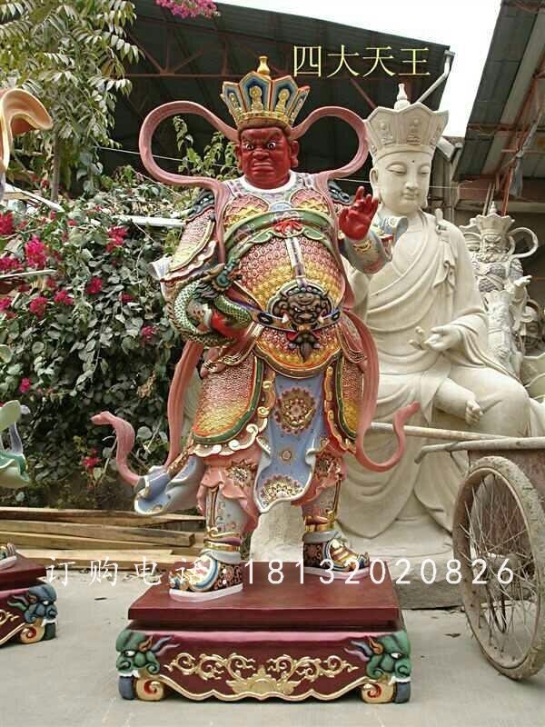 玻璃鋼四大天王，玻璃鋼彩繪雕塑 (1)