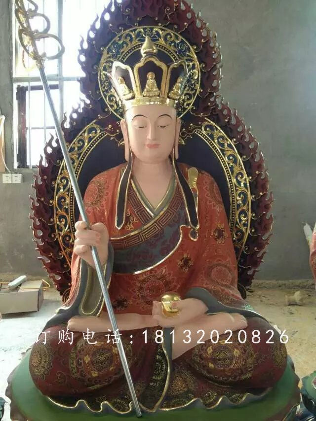 玻璃鋼地藏王菩薩，佛像雕塑 (2)