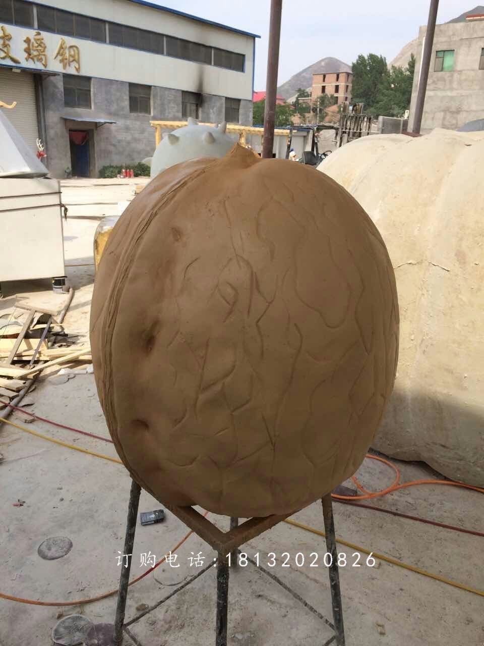 核桃雕塑，仿真玻璃鋼雕塑 (1)