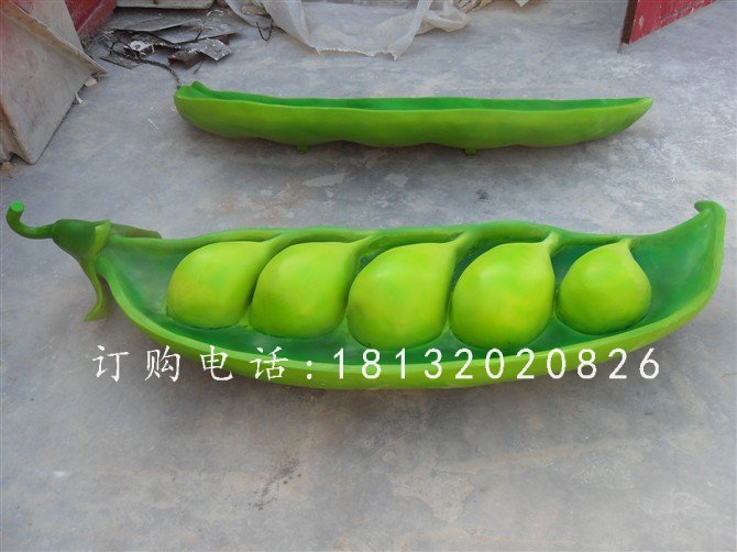 豌豆雕塑，仿真植物玻璃鋼雕塑 (4)