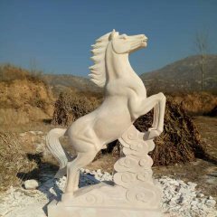 馬踏祥云石雕，廣場石雕馬