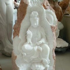 漢白玉石浮雕，佛像石浮雕