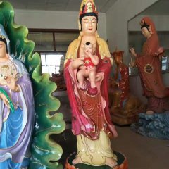 送子觀音雕塑，玻璃鋼觀音菩薩