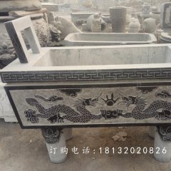 石雕香爐，青石香爐，寺廟方形香爐
