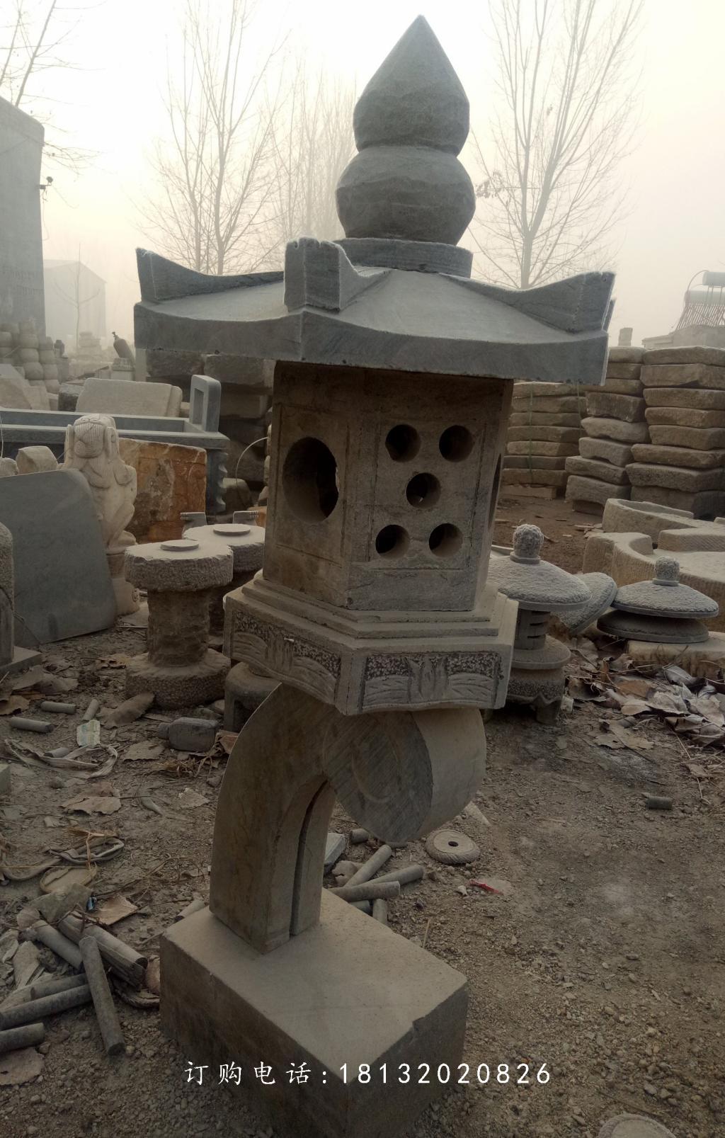 青石宮燈，仿古石燈