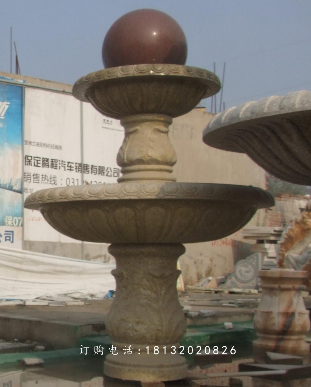 風(fēng)水球石雕，大理石風(fēng)水球噴泉雕塑