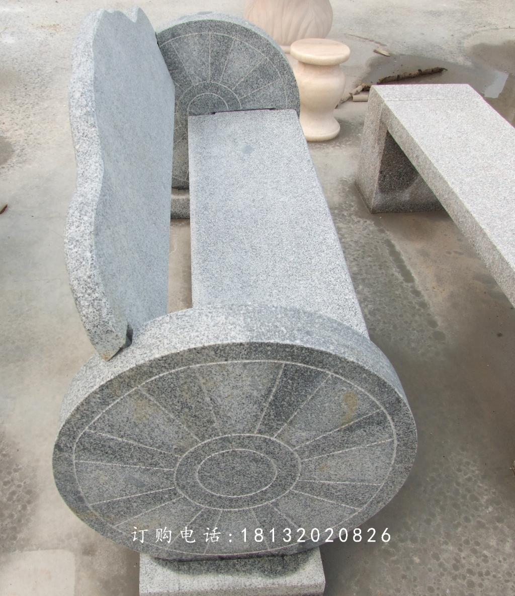 大理石椅子，公園長椅石雕 (1)