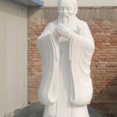 先師孔子石雕，漢白玉孔子雕塑