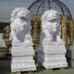 漢白玉獅子石雕，門口獅子雕塑