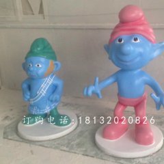 藍(lán)精靈雕塑，卡通玻璃鋼雕塑
