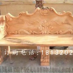晚霞紅石雕椅，廣場(chǎng)景觀石雕