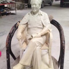 漢白玉毛主席石雕，坐著的毛主席石雕