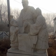 孔融讓梨石雕，廣場人物石雕