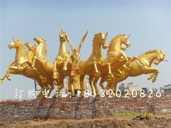 八匹馬銅雕，廣場阿波羅銅雕
