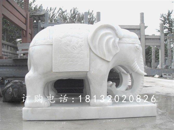 大象石雕，漢白玉大象雕塑 (2)1