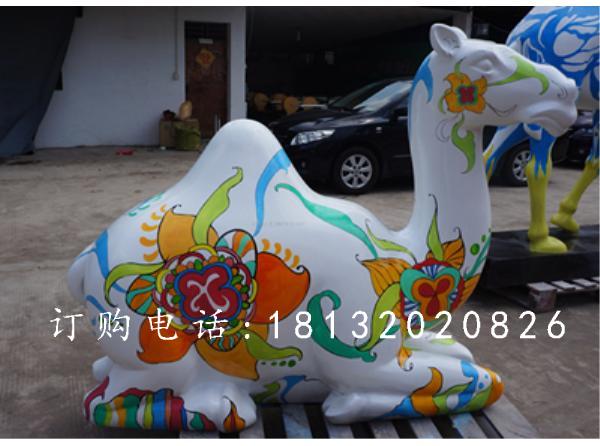 玻璃鋼駱駝雕塑，彩繪駱駝雕塑 (2)