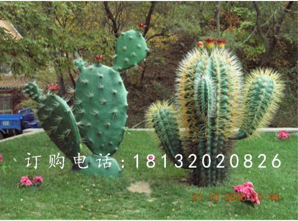 玻璃鋼仙人掌雕塑，玻璃鋼植物雕塑