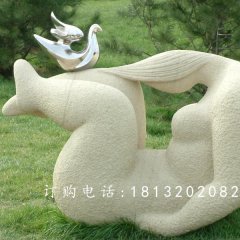 抽象女人石雕，公園景觀石雕