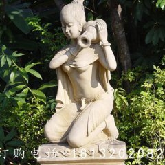 美女沐浴石雕，公園人物石雕