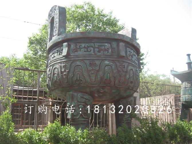三足鼎雕塑，青銅鼎雕塑 (2)