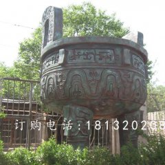 三足鼎雕塑，青銅鼎雕塑