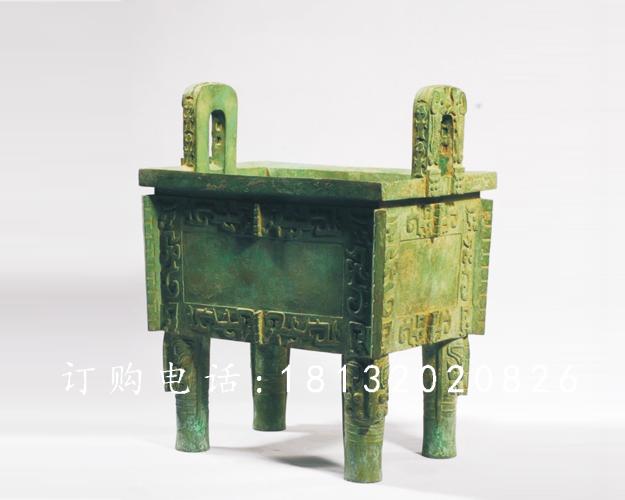 司母戊鼎銅雕,仿古青銅鼎