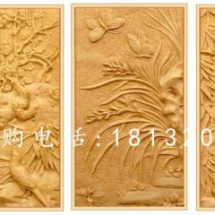 砂巖浮雕，梅蘭竹菊石浮雕