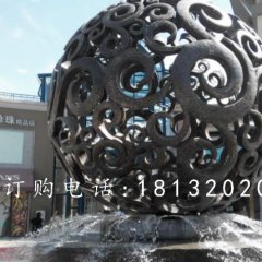 花紋球銅雕，廣場(chǎng)景觀(guān)球