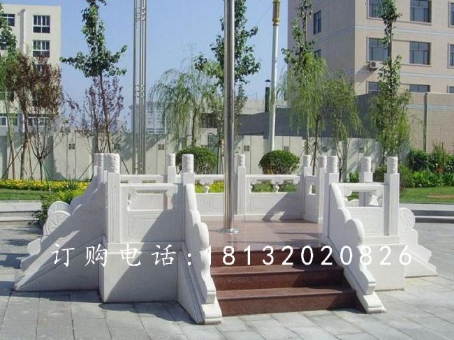 校園升旗臺(tái)石雕，漢白玉升旗臺(tái)雕塑